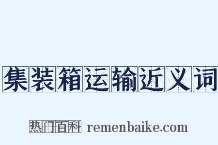 集装箱运输近义词是什么意思的图片